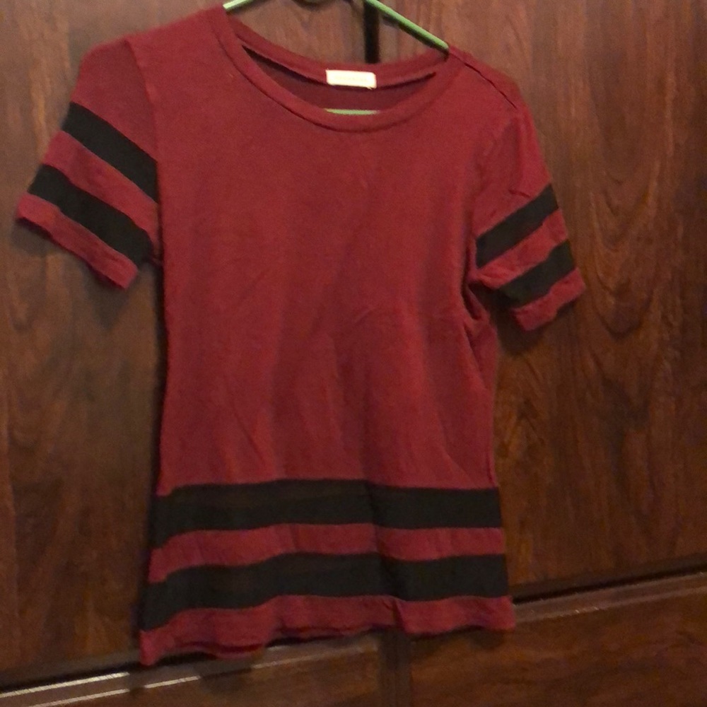 Girls t shirt sheer stripes